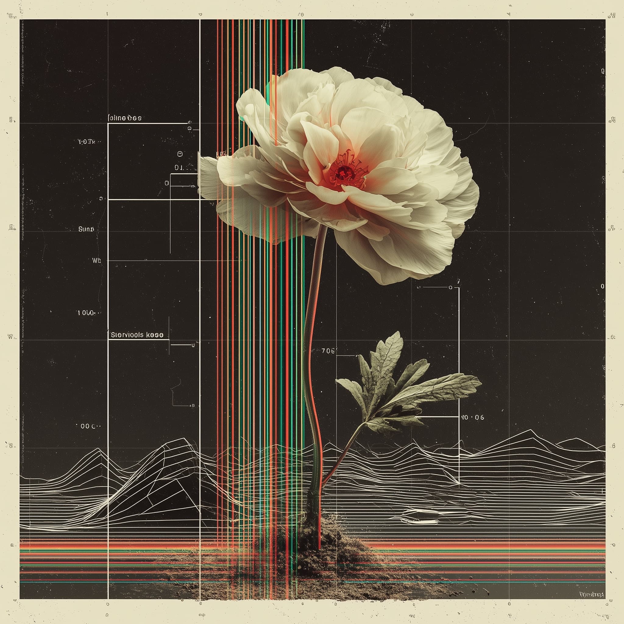 Delicate flower blooming in a poetic garden